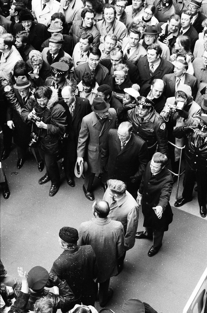 Apollo 14 astronauts arrive at City Hall for award ceremony - Kotalik (Bob or George) for Chicago Sun-Times
