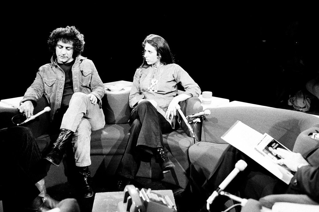 Abbie Hoffman on the set of Howard Miller Show - Larry Nocerino for Chicago Sun-Times