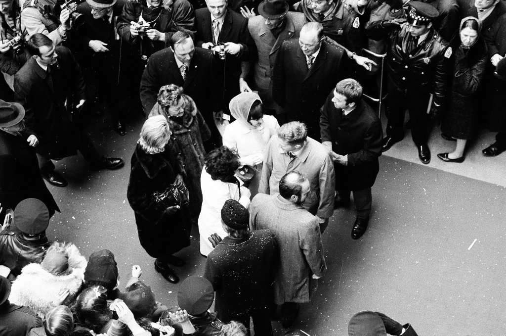 Apollo 14 astronauts arrive at City Hall for award ceremony - Kotalik (Bob or George) for Chicago Sun-Times