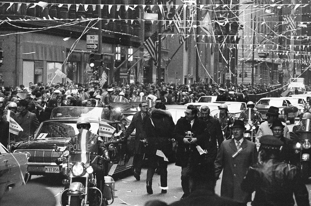 Parade in the Loop in honor of Apollo 15 astronauts - M. Leon Lopez for Chicago Sun-Times