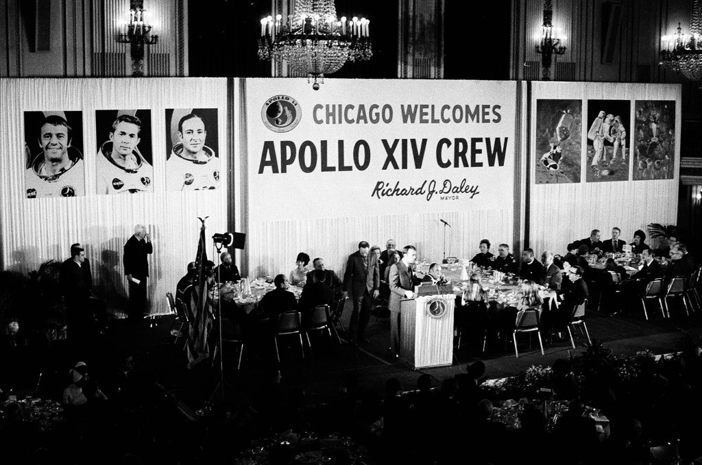 Luncheon for Apollo 14 astronauts - Kotalik (Bob or George) for Chicago Sun-Times
