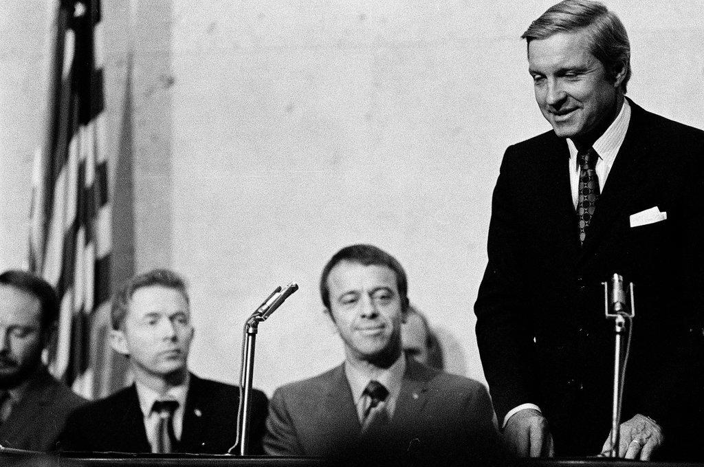 Apollo 14 astronauts at City Hall for award ceremony - M. Leon Lopez for Chicago Sun-Times