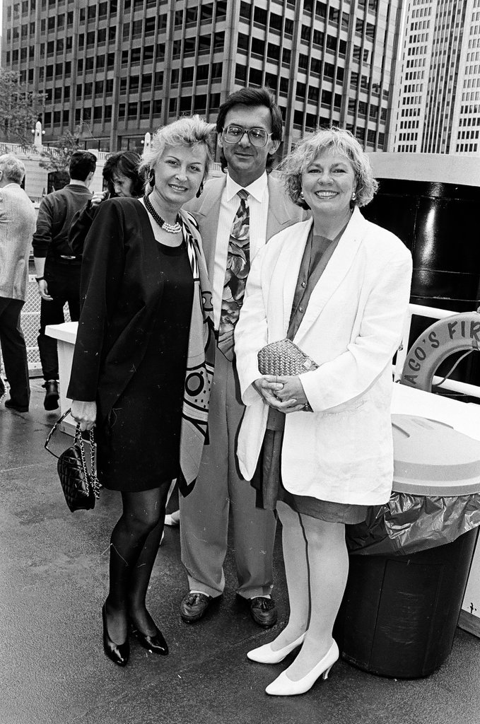 Margaret Daley and others wearing Picasso scarves - Ellen Domke for Chicago Sun-Times