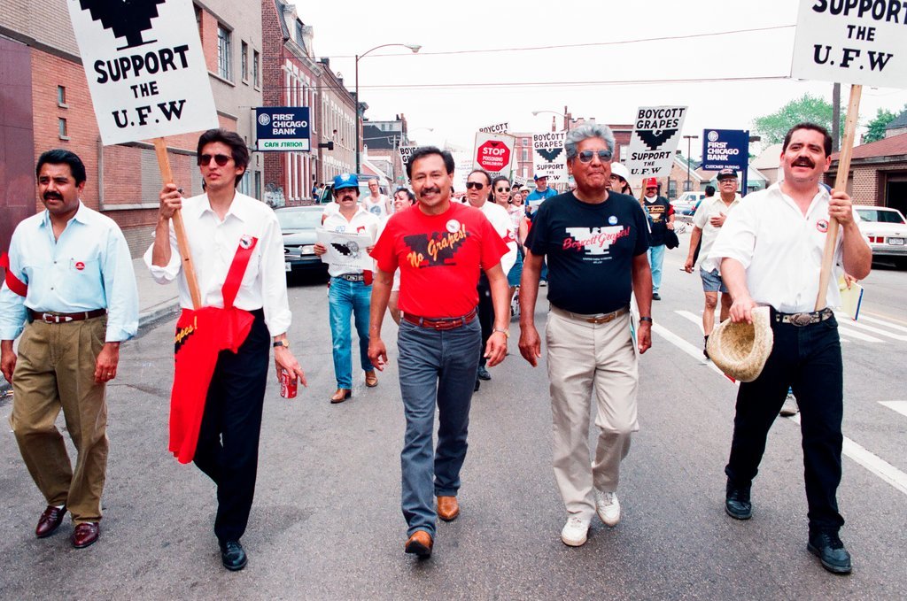 Boycott grapes rally and march in Pilsen - Ellen Domke for Chicago Sun-Times