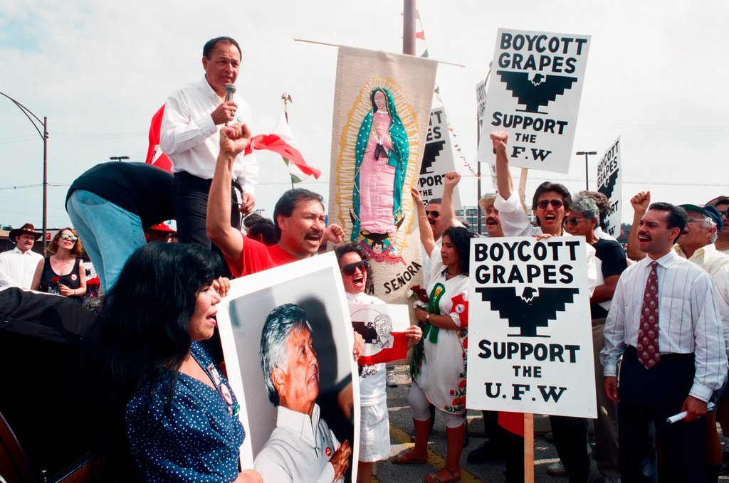 Boycott grapes rally and march in Pilsen - Ellen Domke for Chicago Sun-Times