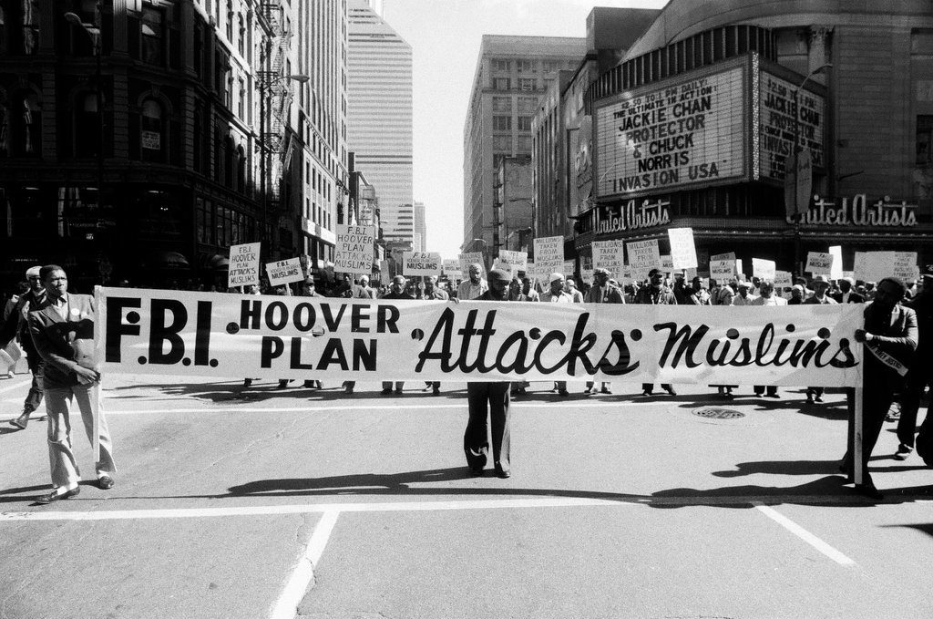 Muslim protest in the Loop following a court decision regarding Elijah Muhammad's estate - Chicago Sun-Times