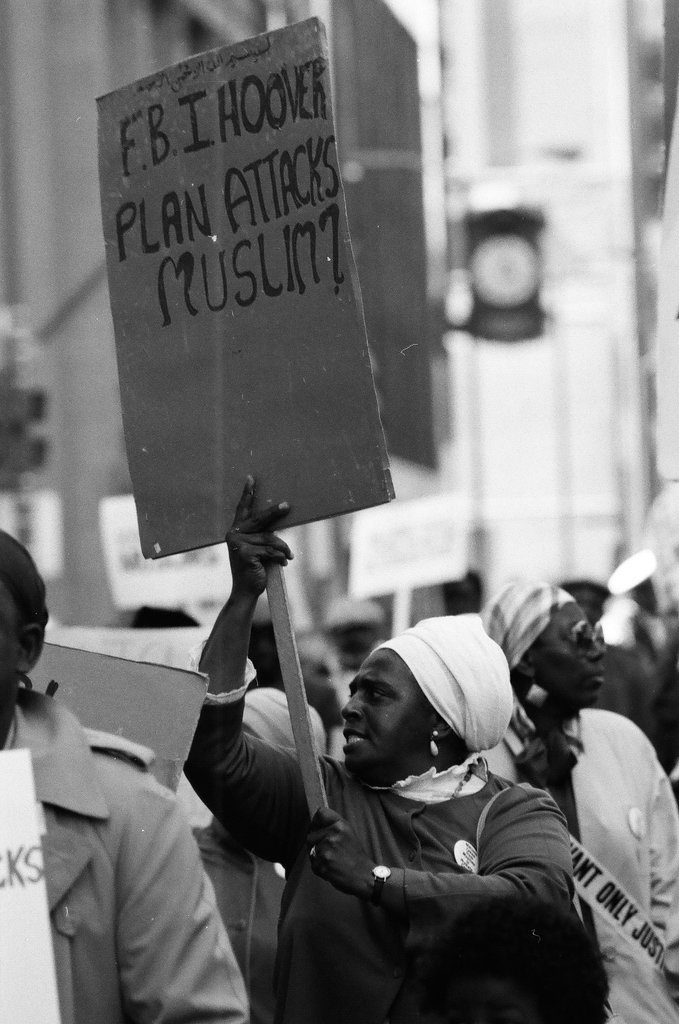 Muslim protest in the Loop following a court decision regarding Elijah Muhammad's estate - Chicago Sun-Times