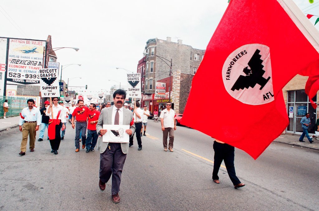 Boycott grapes rally and march in Pilsen - Ellen Domke for Chicago Sun-Times