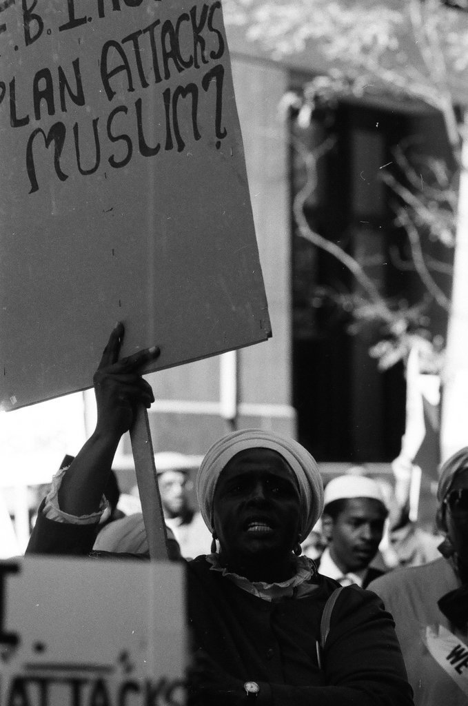 Muslim protest in the Loop following a court decision regarding Elijah Muhammad's estate - Chicago Sun-Times