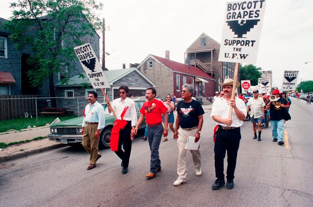 Boycott grapes rally and march in Pilsen - Ellen Domke for Chicago Sun-Times