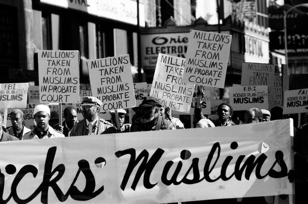 Muslim protest in the Loop following a court decision regarding Elijah Muhammad's estate - Chicago Sun-Times