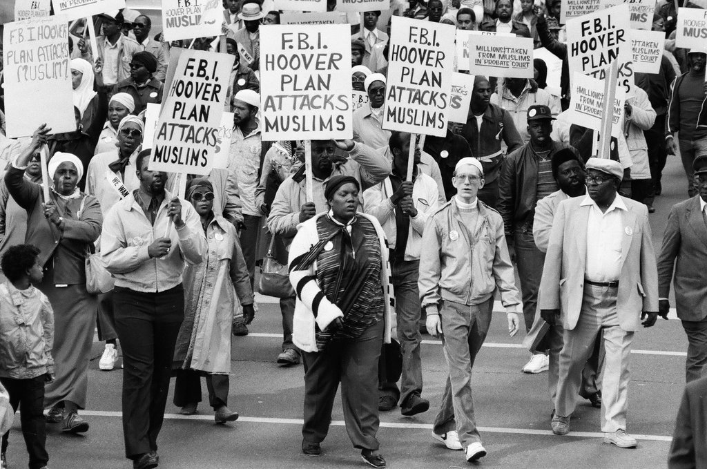 Muslim protest in the Loop following a court decision regarding Elijah Muhammad's estate - Chicago Sun-Times
