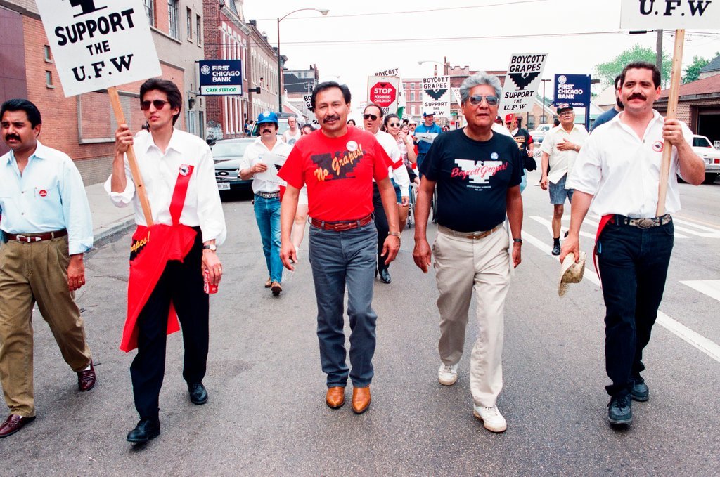 Boycott grapes rally and march in Pilsen - Ellen Domke for Chicago Sun-Times
