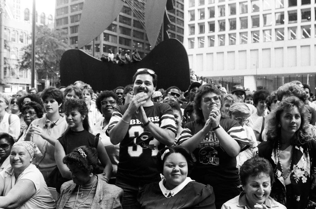 Chicago Bears pep rally at Daley Plaza - Jack Lenahan for Chicago Sun-Times