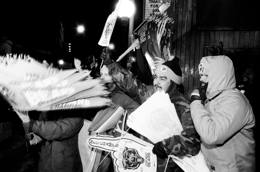 Bears fans celebrate Super Bowl win - Al Podgorski for Chicago Sun-Times