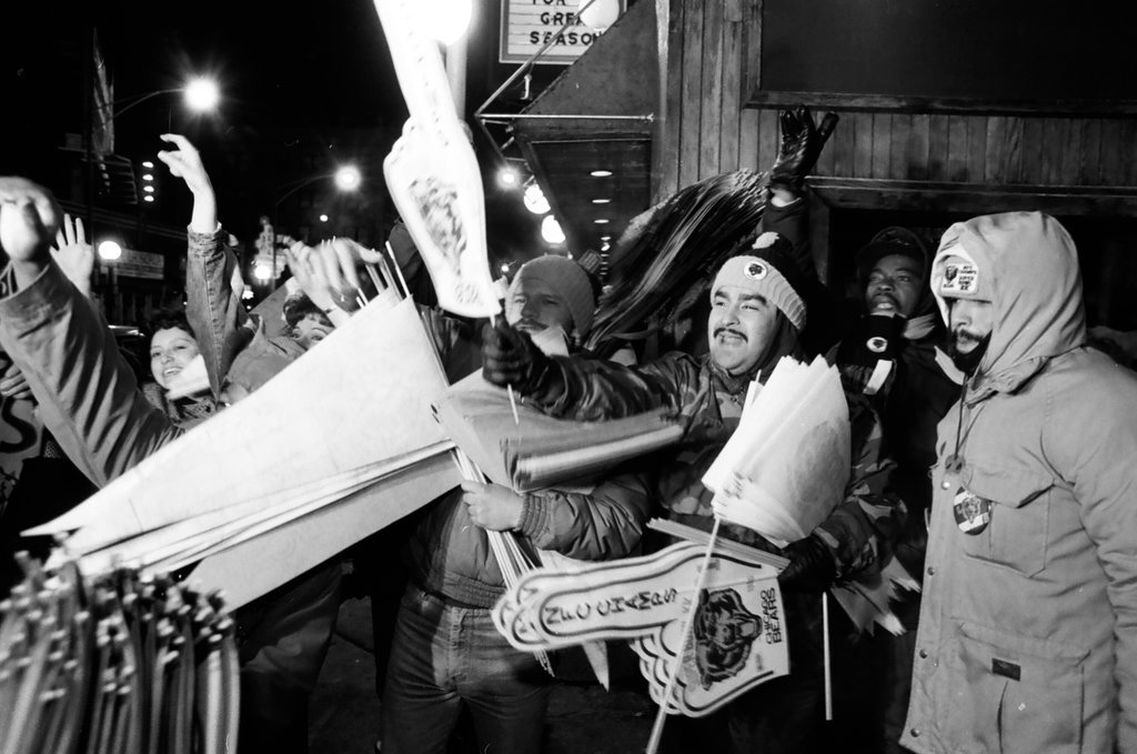 Bears fans celebrate Super Bowl win - Al Podgorski for Chicago Sun-Times
