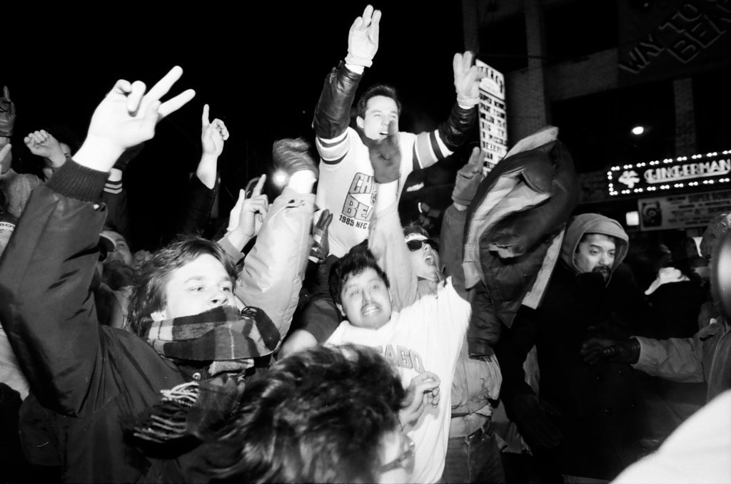 Bears fans celebrate Super Bowl win - Al Podgorski for Chicago Sun-Times