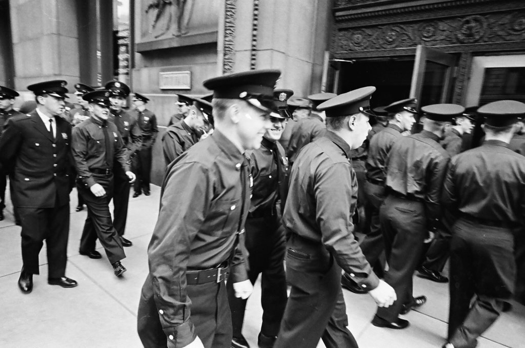 New firemen sworn in by Mayor Daley - Jack Dykinga for Chicago Sun-Times