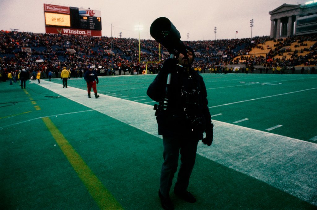Sports photographers at Bears vs. Rams game - Bob Ringham for Chicago Sun-Times