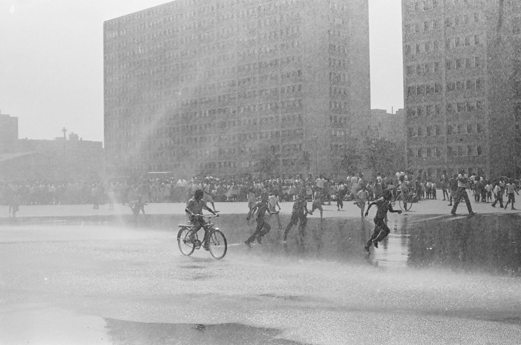 Fire department demonstration at Schiller School - Bob Kotalik for Chicago Sun-Times