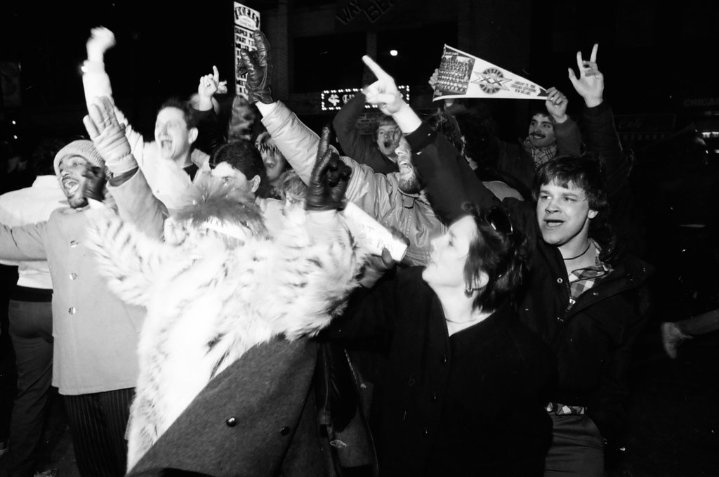 Bears fans celebrate Super Bowl win - Al Podgorski for Chicago Sun-Times