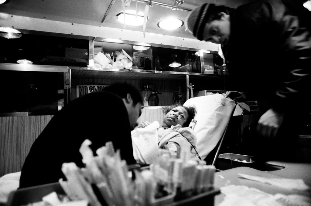 Paramedics treat gas leak injuries - Jack Lenahan for Chicago Sun-Times
