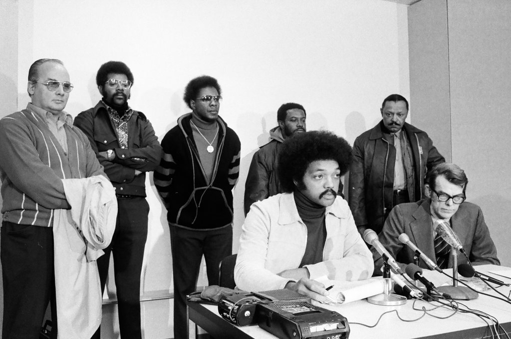 Jesse Jackson meets with Standard Oil Co. Executive - Peters (Clarence or Pete) for Chicago Sun-Times