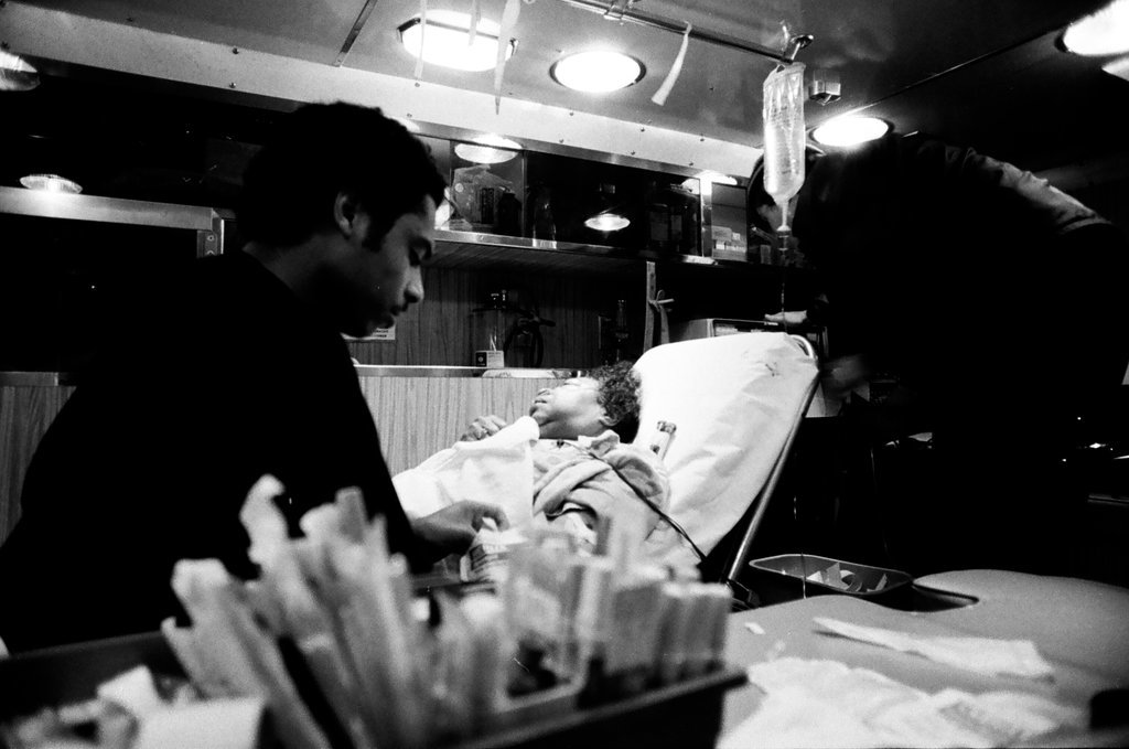 Paramedics treat gas leak injuries - Jack Lenahan for Chicago Sun-Times