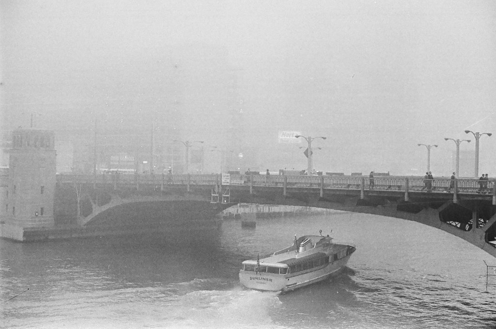 Fog on the Wabash Avenue Bridge - Chicago Sun-Times