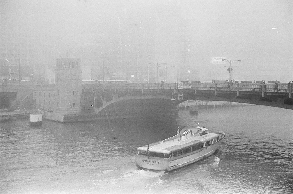 Fog on the Wabash Avenue Bridge - Chicago Sun-Times