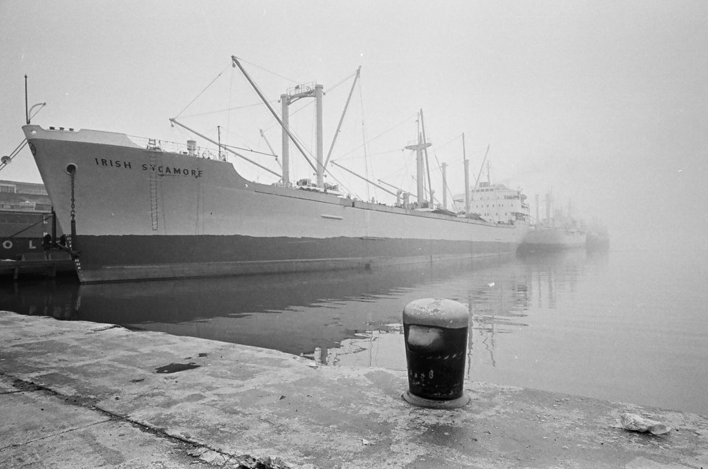 Downtown Chicago on a foggy day - Peters (Clarence or Pete) for Chicago Sun-Times