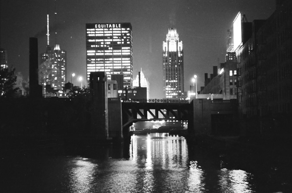 Views of downtown Chicago at night - Mel Larson for Chicago Sun-Times