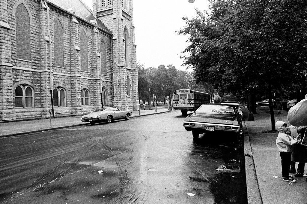 Students exit Ogden Elementary School on the last day of class - Chicago Sun-Times