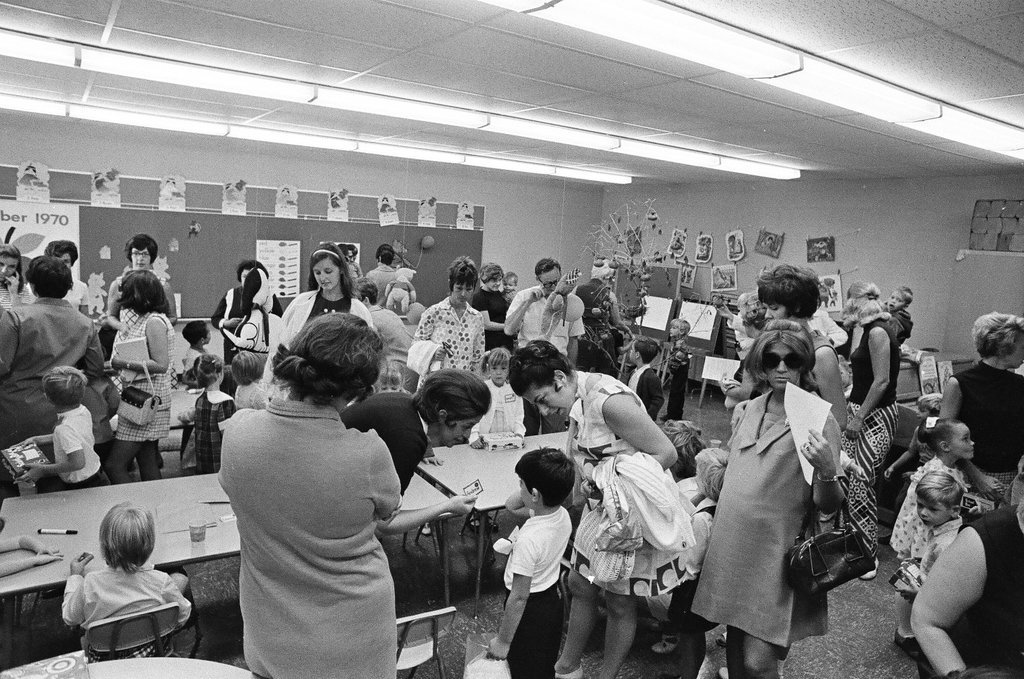 A little girl arrives at Longfellow Elementary School for her first day - Larry Graff for Chicago Sun-Times