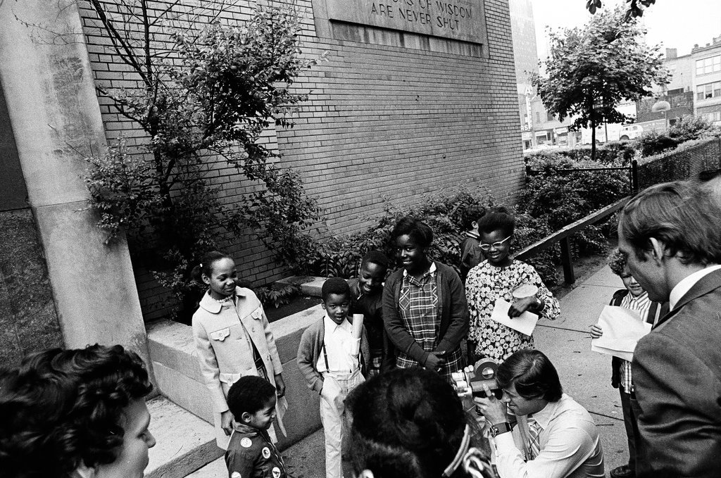 Students exit Ogden Elementary School on the last day of class - Chicago Sun-Times