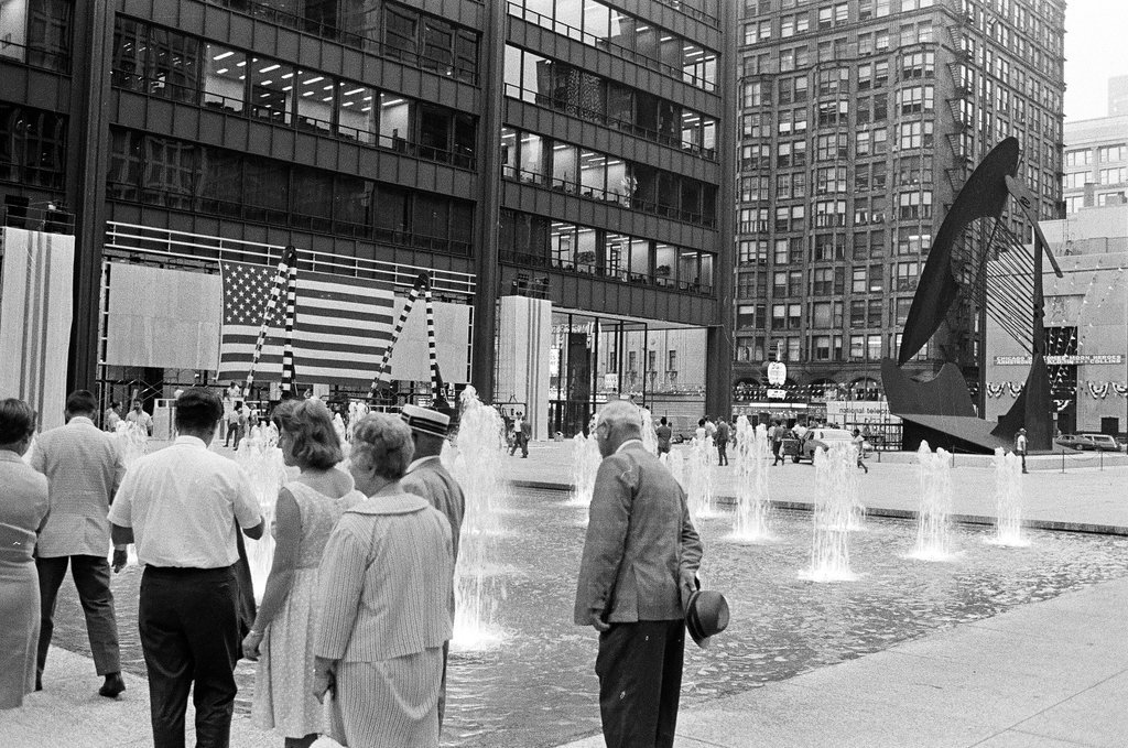 Preparations for Apollo 11 astronaut visit at Civic Center - Charles Krejcsi for Chicago Sun-Times