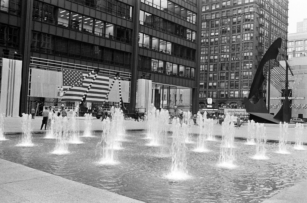Preparations for Apollo 11 astronaut visit at Civic Center - Charles Krejcsi for Chicago Sun-Times