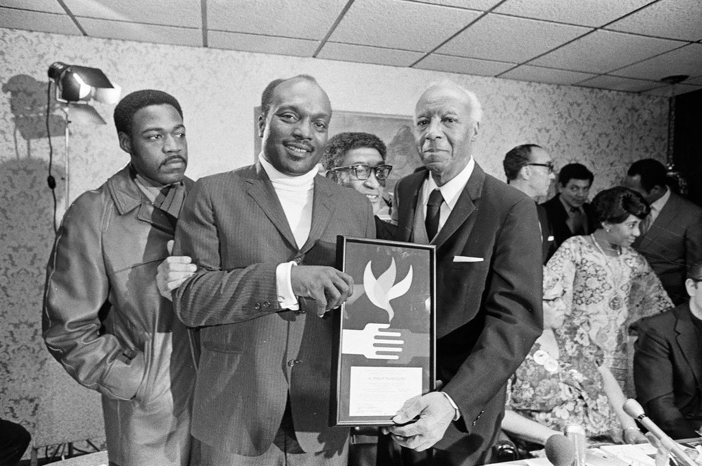 A. Philip Randolph receives John F. Kennedy Award - Howard D. Simmons for Chicago Sun-Times