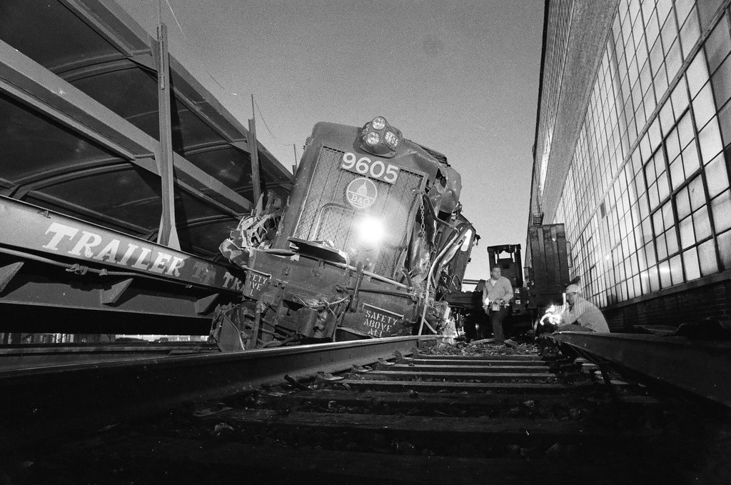 Derailed train at B&O train yard - Chicago Sun-Times