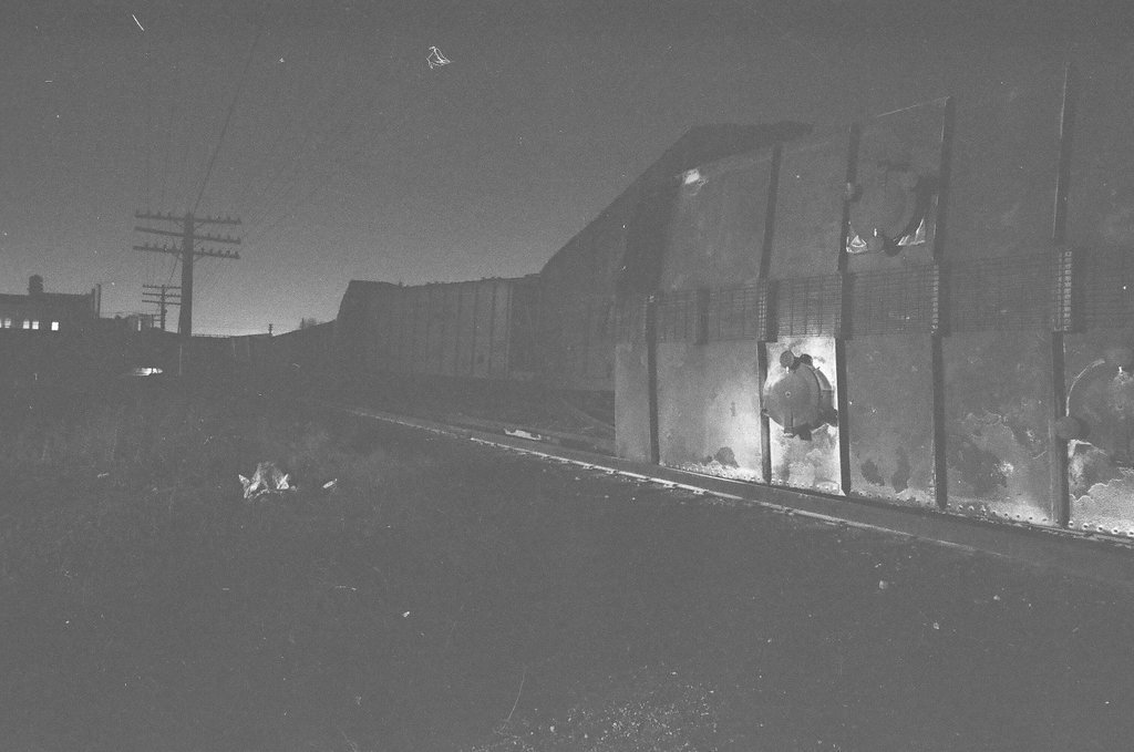 Overturned freight train - Chicago Sun-Times