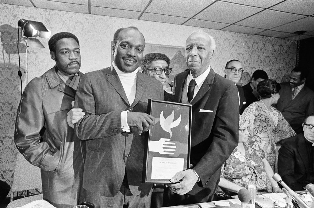 A. Philip Randolph receives John F. Kennedy Award - Howard D. Simmons for Chicago Sun-Times
