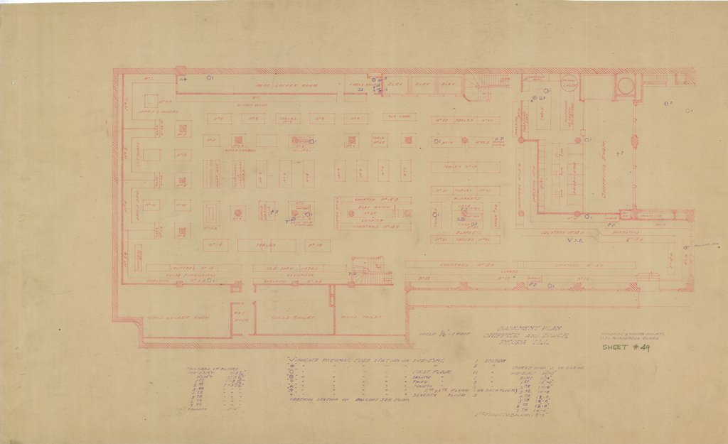 Basement plan of the Schipper & Block Building - Holabird & Roche