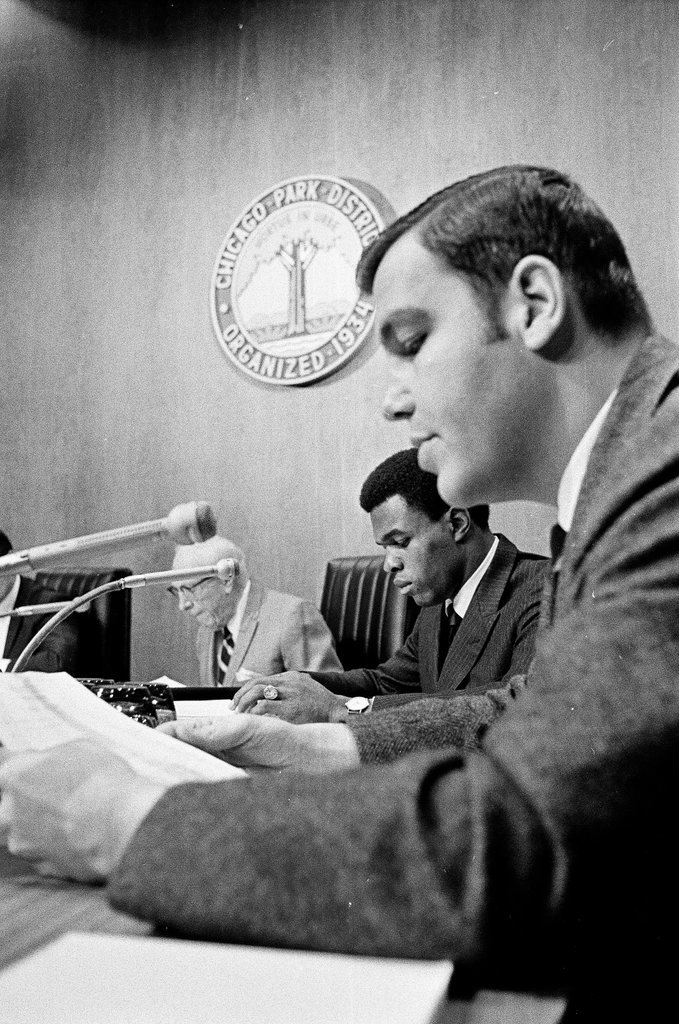 Gale Sayers attends first Chicago Park District meeting - Chicago Sun-Times