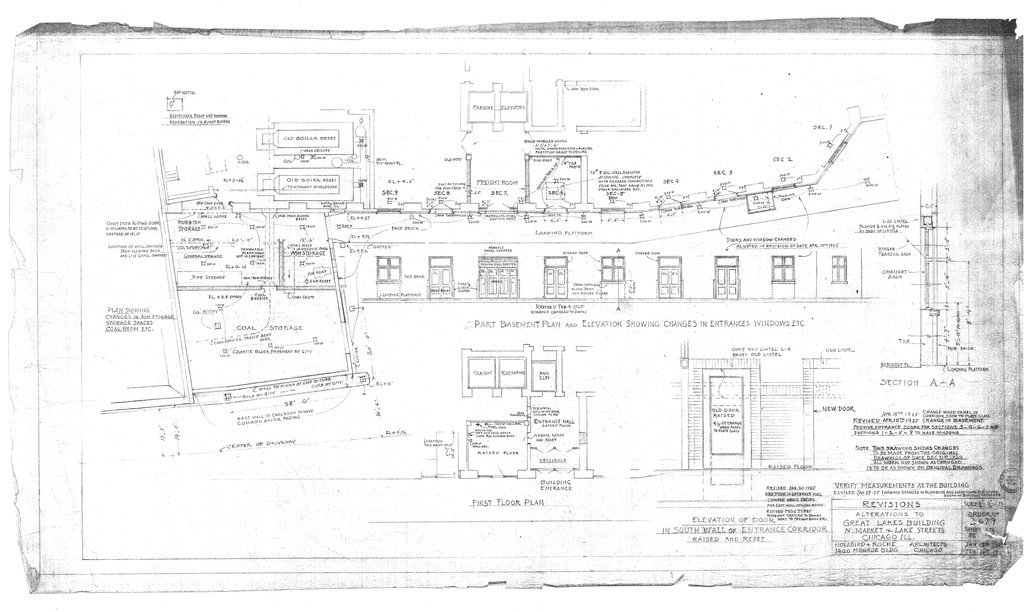 Revision plan alterations for the Great Lakes Building - Holabird & Roche