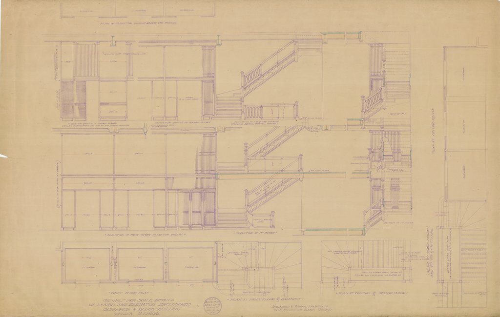 First floor plan of the Schipper & Block Building - Holabird & Roche
