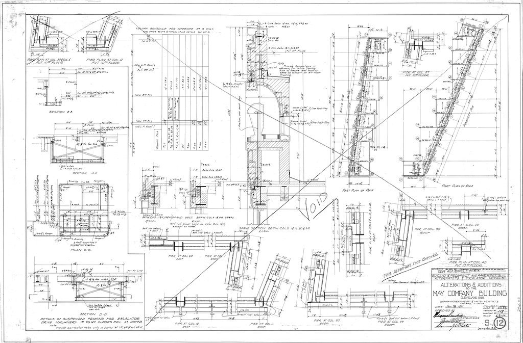 Euclid and Prospect Avenue parapets, alternate 3, alterations and additions to the May Company Building - Graham, Anderson, Probst, White