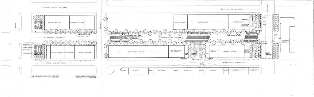 Site plan for Dearborn Green, Polk Place, and Dearborn Plaisance - Weese, Harry
