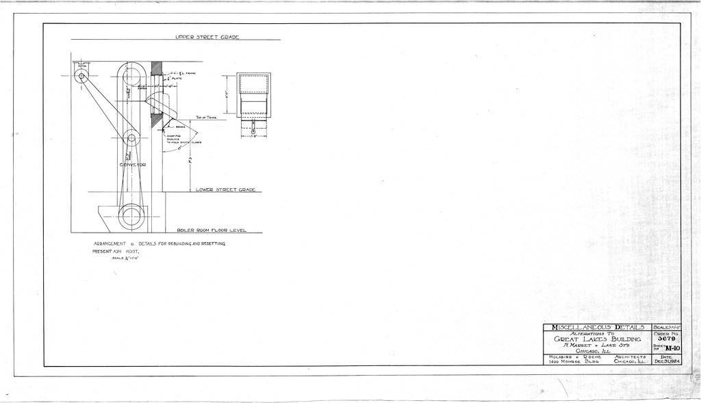 Miscellaneous detail alterations for the Great Lakes Building - Holabird & Roche
