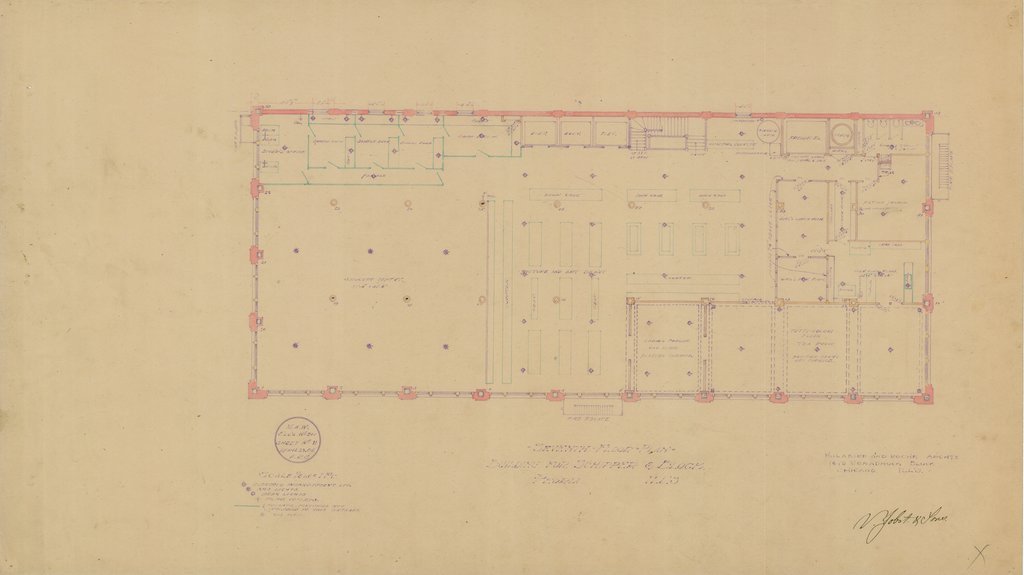 Seventh floor plan of the Schipper & Block Building - Holabird & Roche