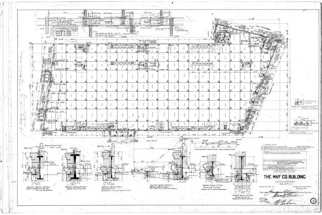 2nd floor plan for the May Company Building - D. H. Burnham & Co.